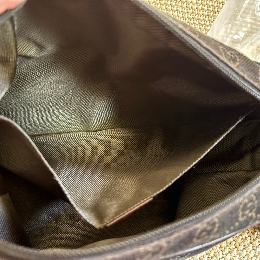 Gucci Dark Brown Canvas & Leather Messenger Bag - Picture 11 of 14